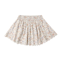 Rylee and Cru  Bloom Smocked V Mini Skirt