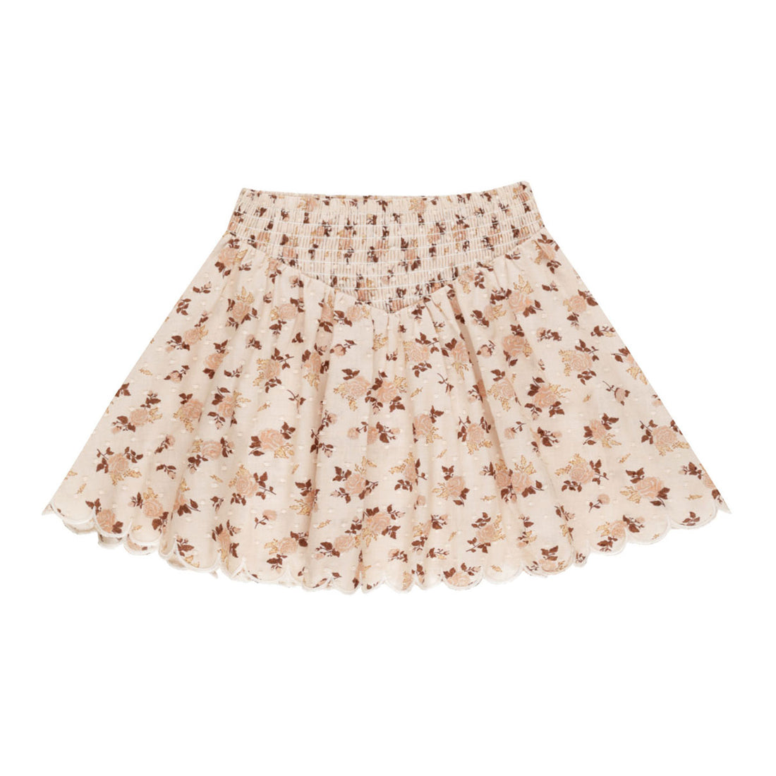 Rylee and Cru Harvest Rose Smocked V Mini Skirt