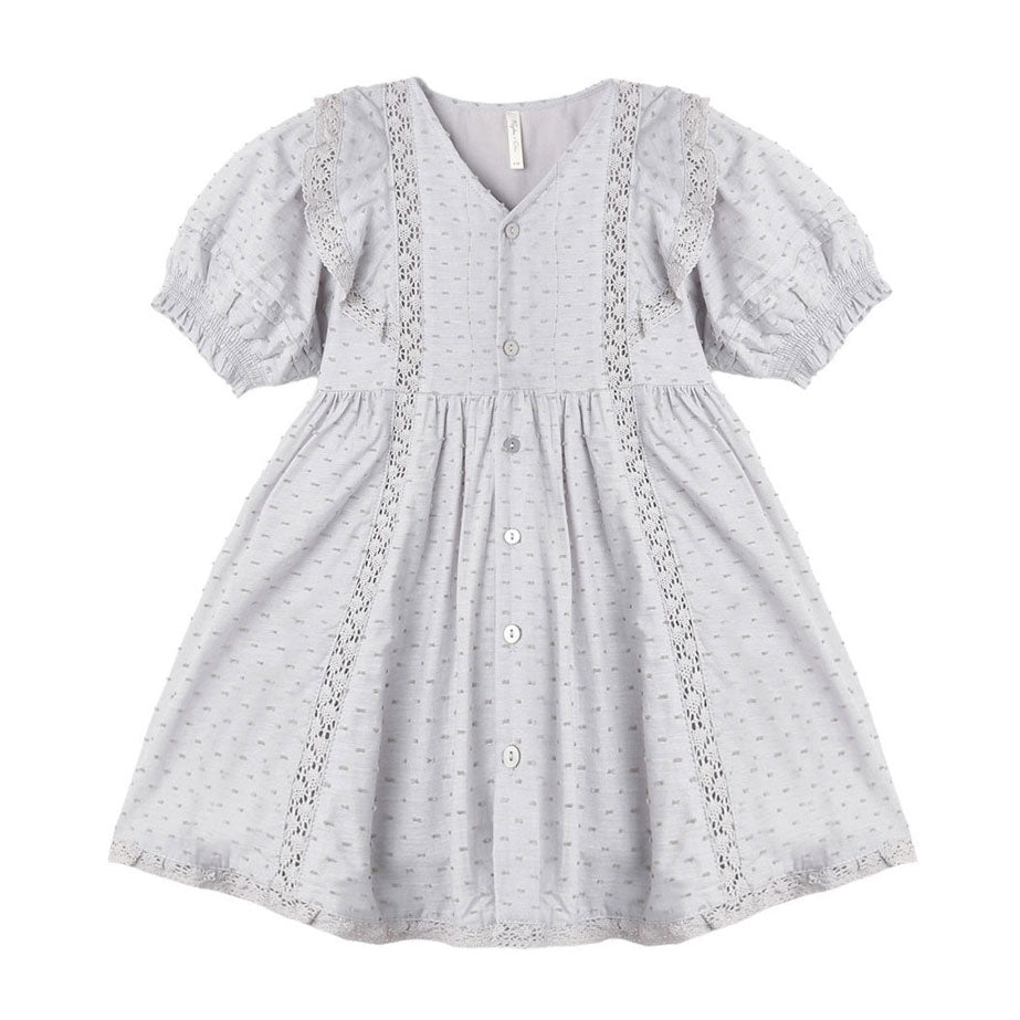 Rylee and Cru Dusty-Blue Lana Dress
