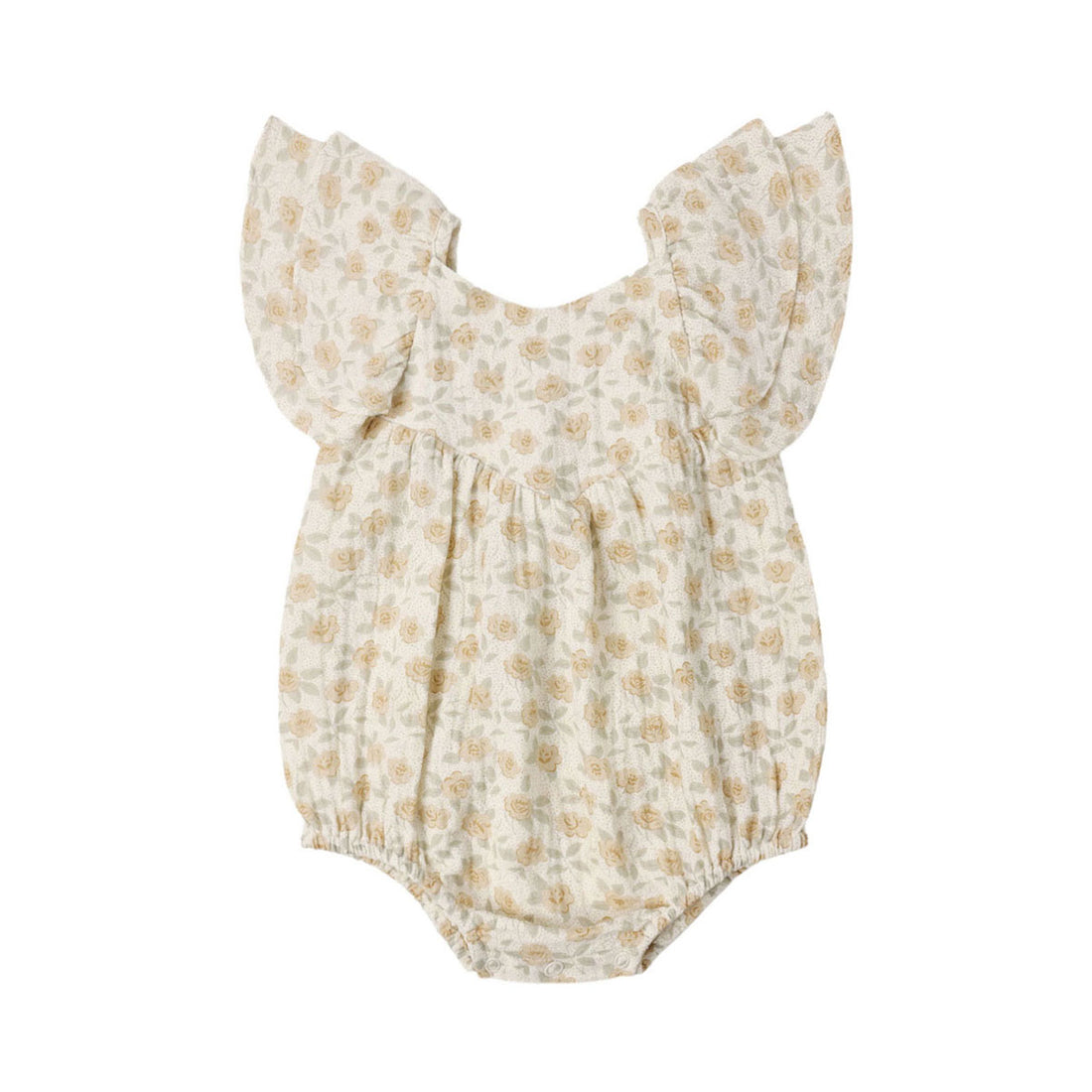 Rylee and Cru  Ivory Yellow Floral Roxy Romper