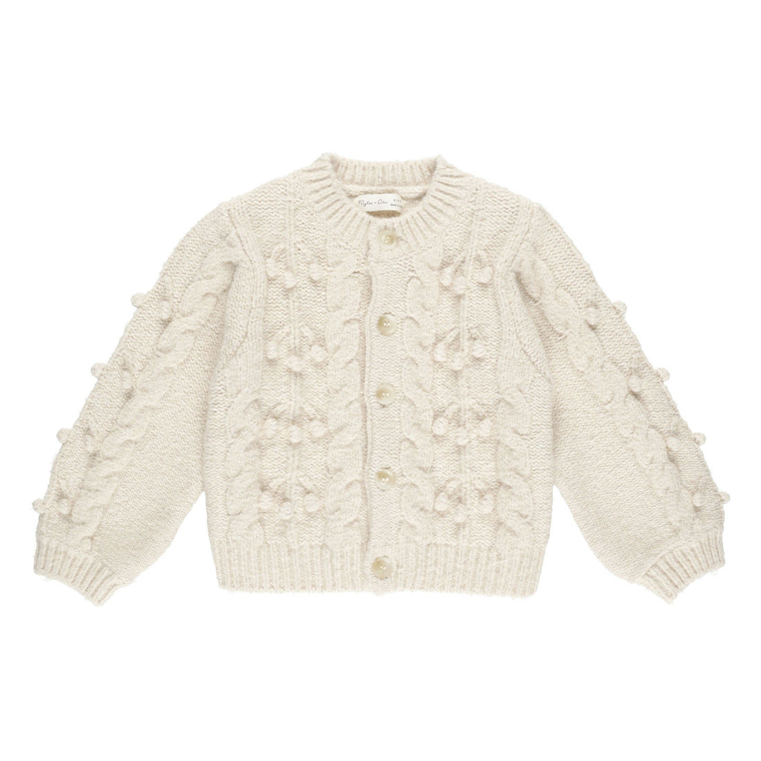Rylee and Cru Natural Bobble Cardigan