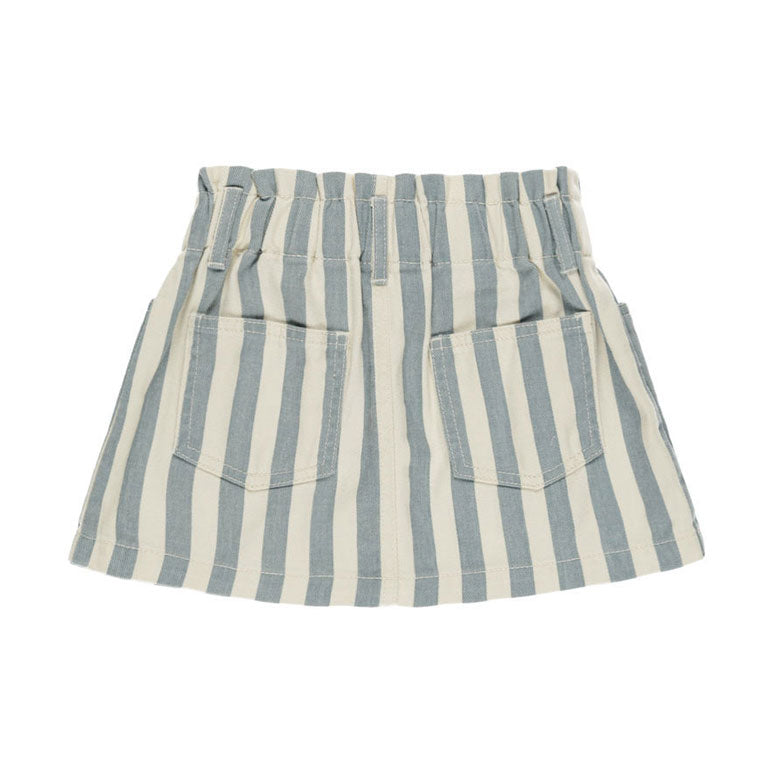 Rylee and Cru Ocean Stripe Denim Mini Skirt