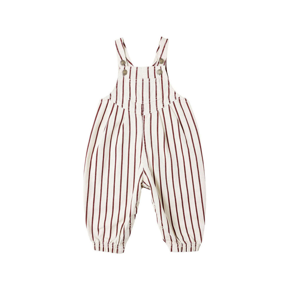 Rylee and Cru Burgundy Stripe Vintage Overall