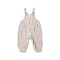 Rylee and Cru Burgundy Stripe Vintage Overall