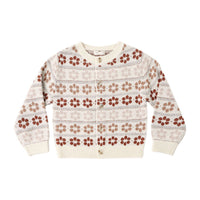 Rylee and Cru Natural Flower Fair Isle Cheyenne Cardigan