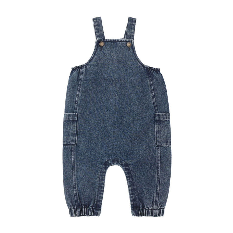 Rylee and Cru Indigo Cargo Baby Overall