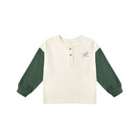 Rylee and Cru Natural Relaxed Long Sleeve Henley