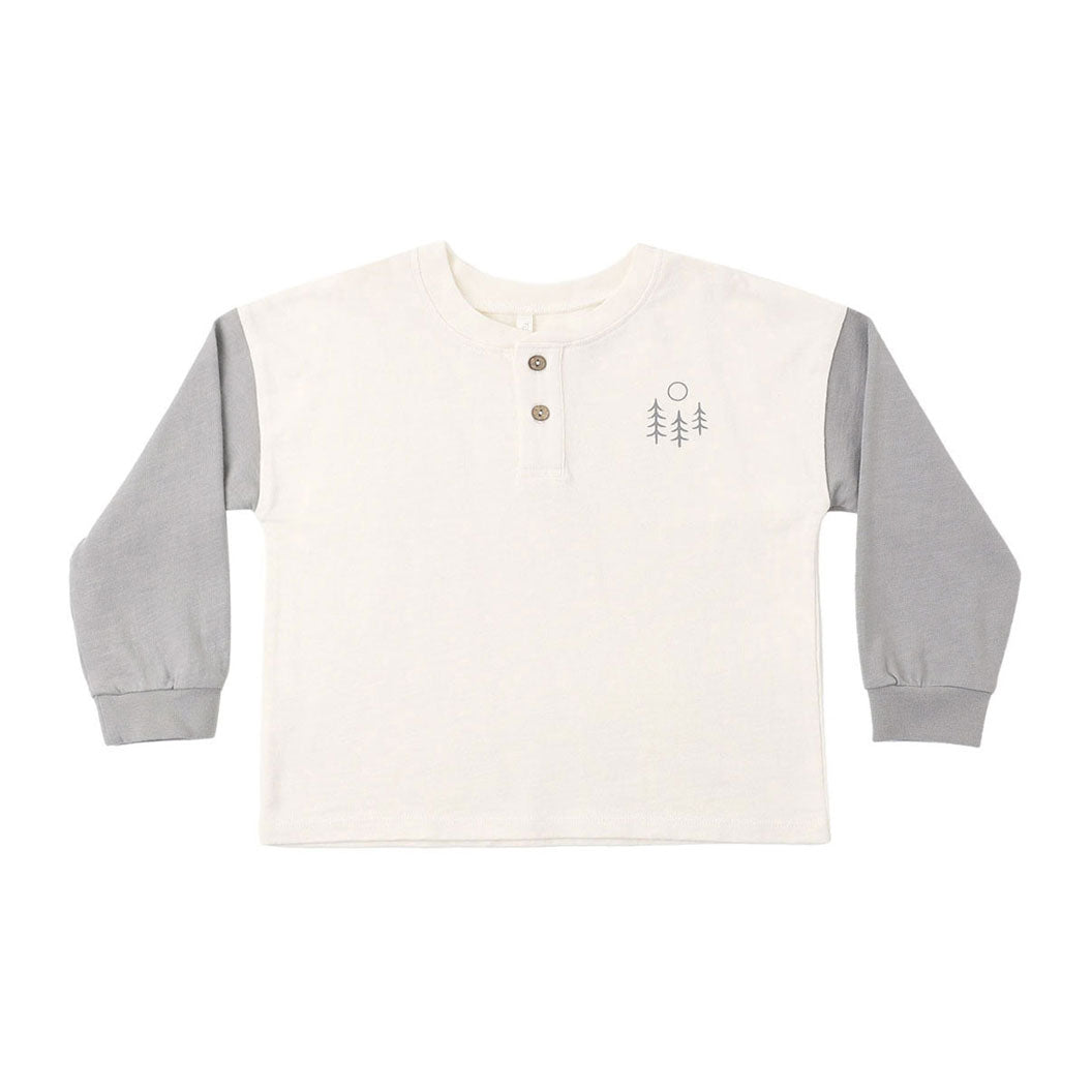 Rylee and Cru Ivory Relaxed Made For Adventure Henley Tee