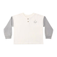 Rylee and Cru Ivory Relaxed Made For Adventure Henley Tee