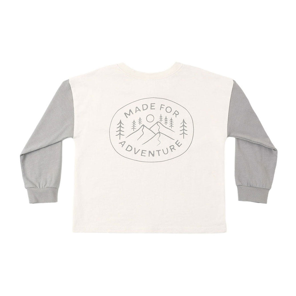 Rylee and Cru Ivory Relaxed Made For Adventure Henley Tee