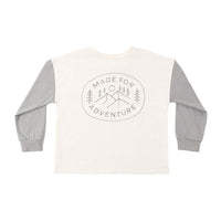 Rylee and Cru Ivory Relaxed Made For Adventure Henley Tee