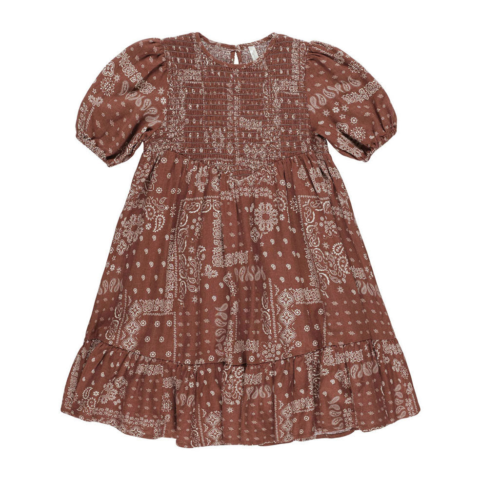 Rylee and Cru Brick Bandana Lydia Dress