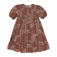 Rylee and Cru Brick Bandana Lydia Dress