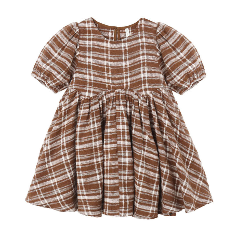 Rylee and Cru Mulberry Aspen Plaid Rose Dress