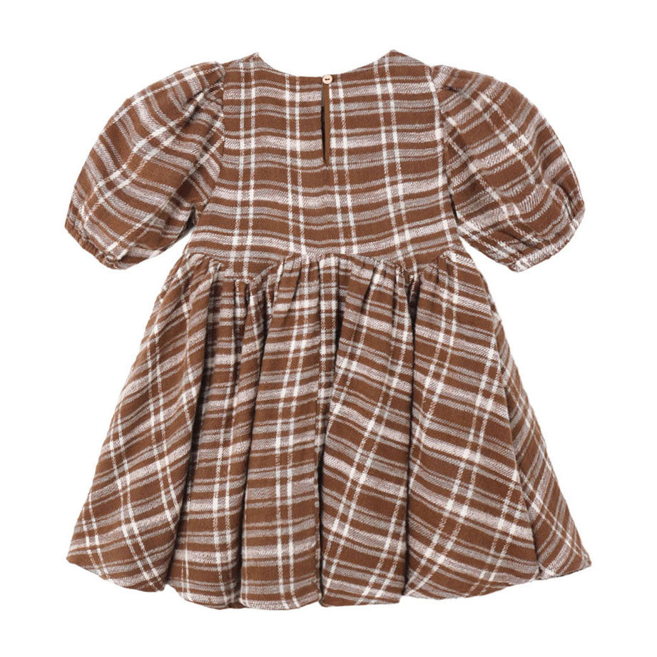 Rylee and Cru Mulberry Aspen Plaid Rose Dress
