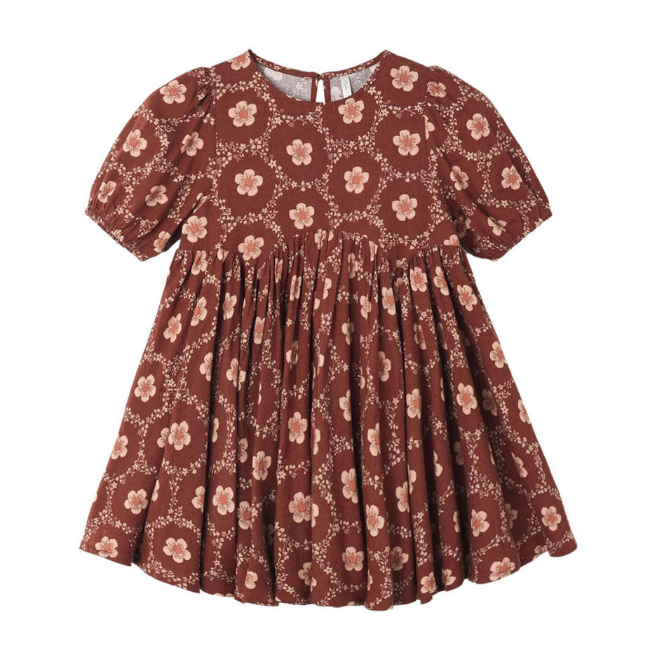 Rylee and Cru Brick Daisies Rose Dress