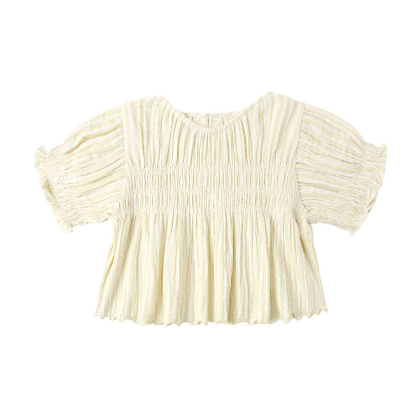 Rylee and Cru  Citron Stripe Colette Top
