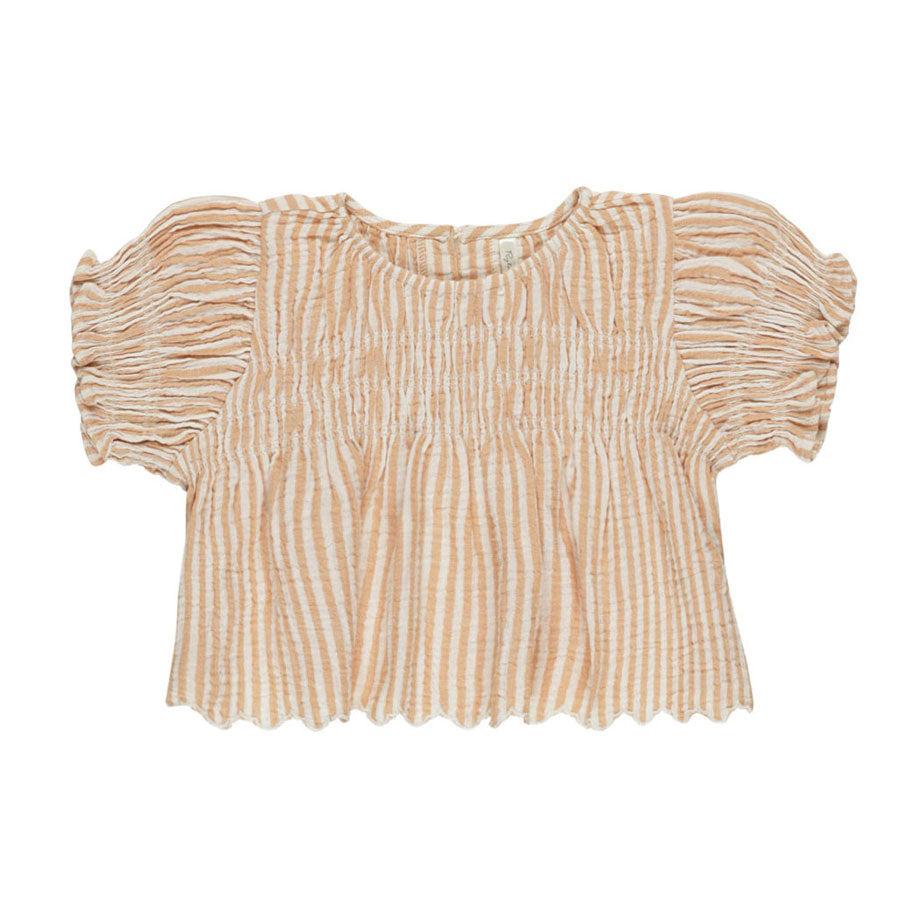 Rylee and Cru Grapefruit Stripe Colette Top