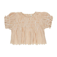 Rylee and Cru Grapefruit Stripe Colette Top