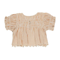Rylee and Cru Grapefruit Stripe Colette Top