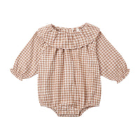 Rylee and Cru Fawn Gingham Colette Romper