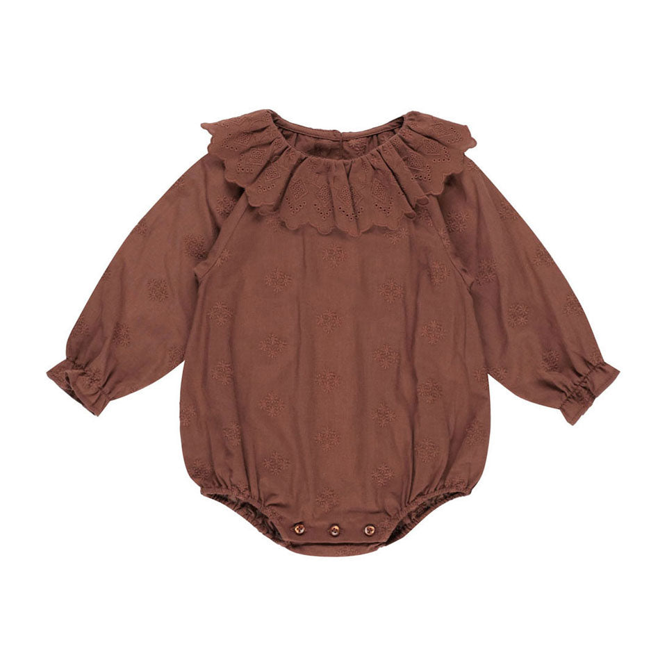 Rylee and Cru Brick Colette Romper