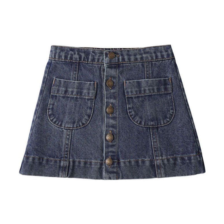 Rylee and Cru Navy Denver Mini Skirt