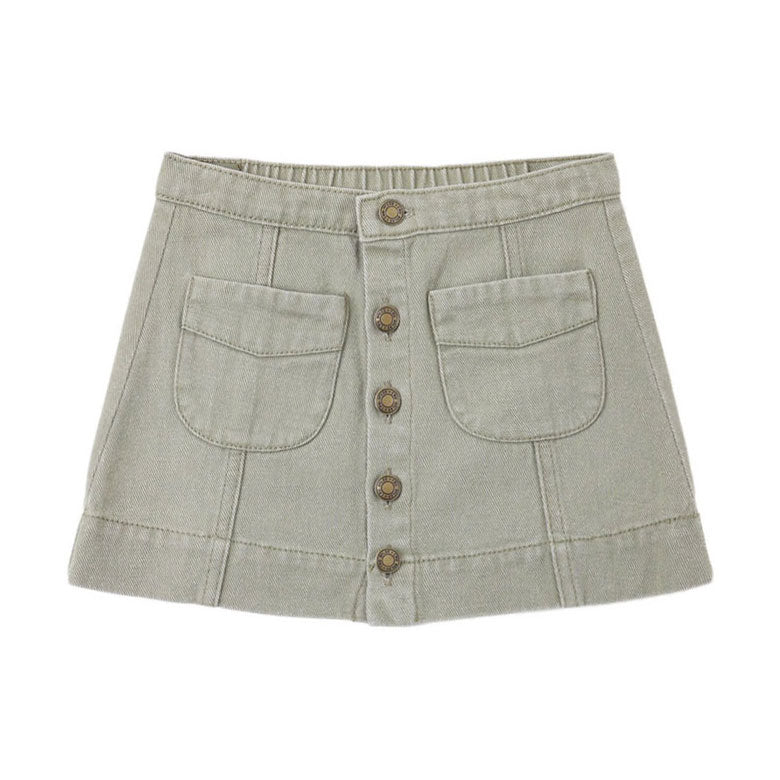 Rylee and Cru Dark Sage Denver Mini Skirt