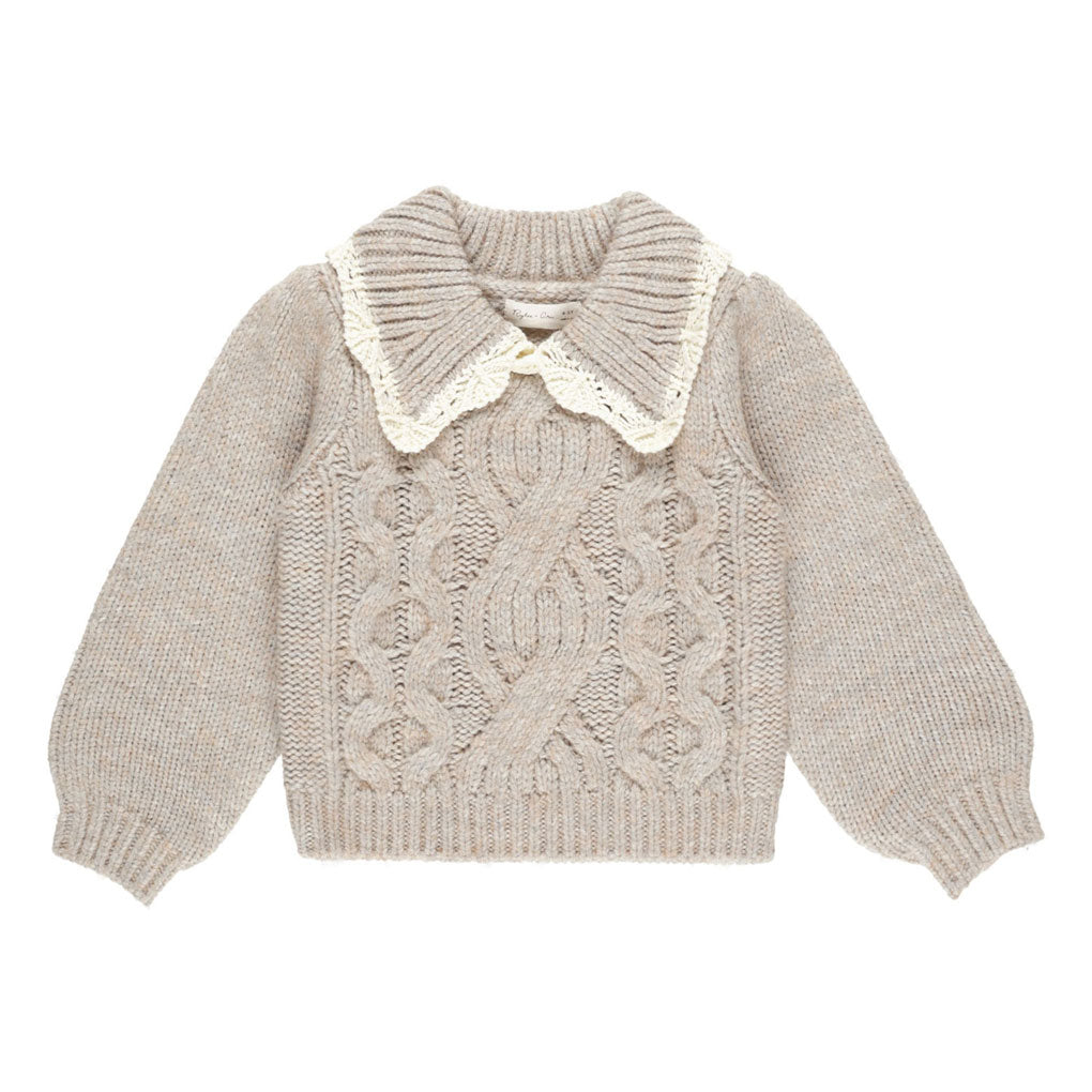 Rylee and Cru Heathered Sand Alice  Sweater