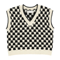 Rylee and Cru Check Sweater  Vest