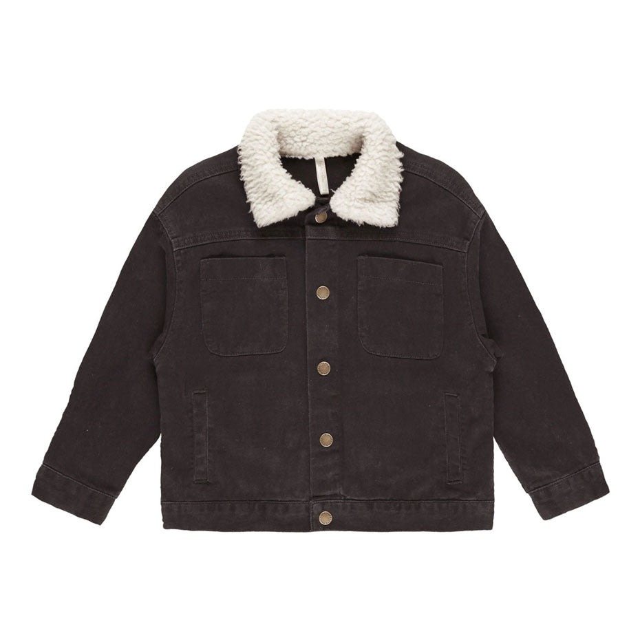 Rylee and Cru Washed Black Trucker Jacket