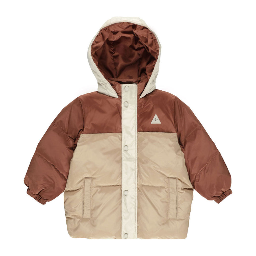 Rylee and Cru Brick Color Block Ski Puffer Jacket