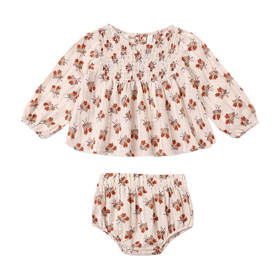 Rylee and Cru Antique Bouquet Sophia Top + Bloomer Set