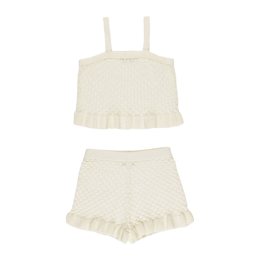 Rylee and Cru Ivory Crochet Tank Set