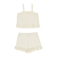 Rylee and Cru Ivory Crochet Tank Set
