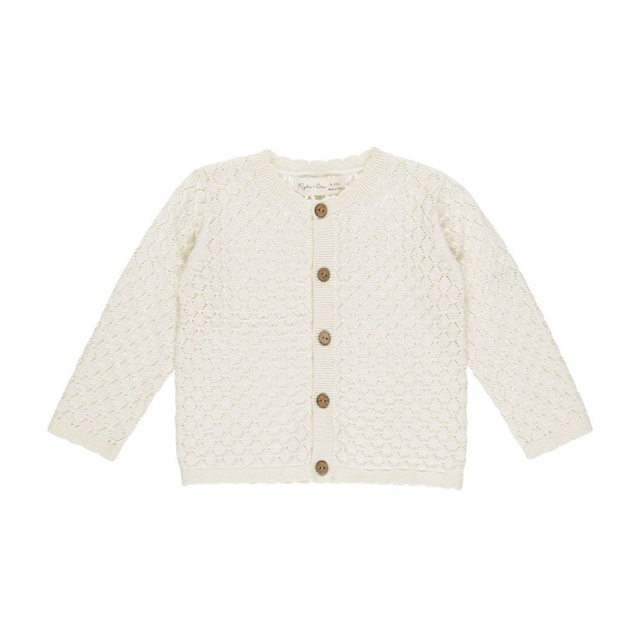 Rylee and Cru Ivory Baby Crochet Cardigan