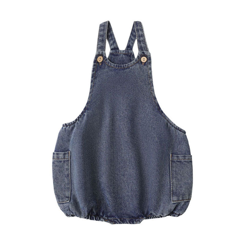 Rylee and Cru Navy Lou Romper