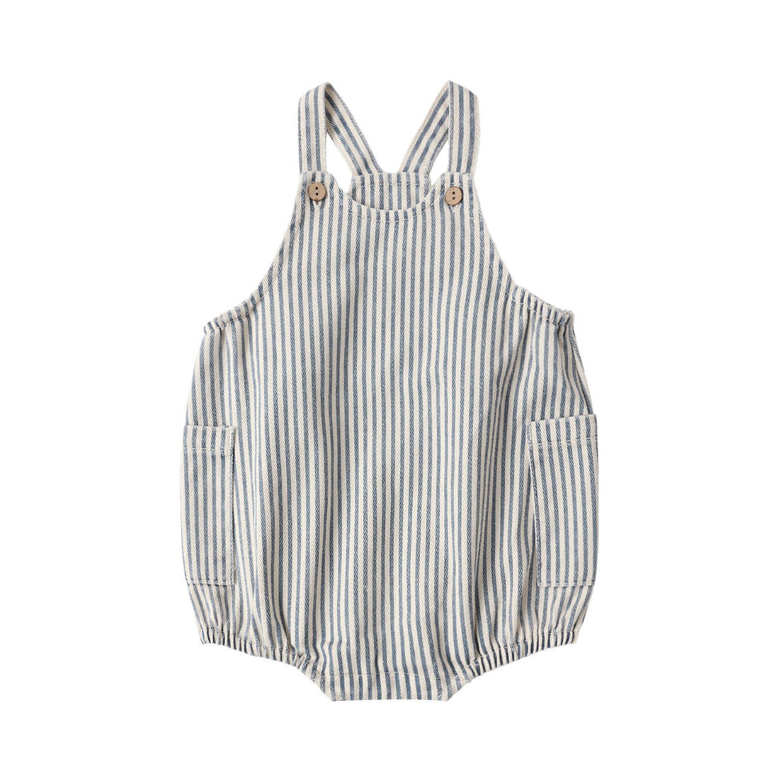 Rylee and Cru  Natural Railroad Stripe Lou Romper