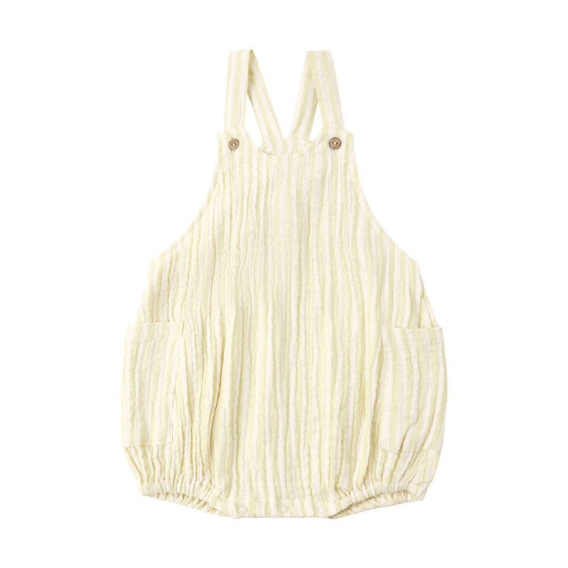 Rylee and Cru  Citron Stripe Lou Romper