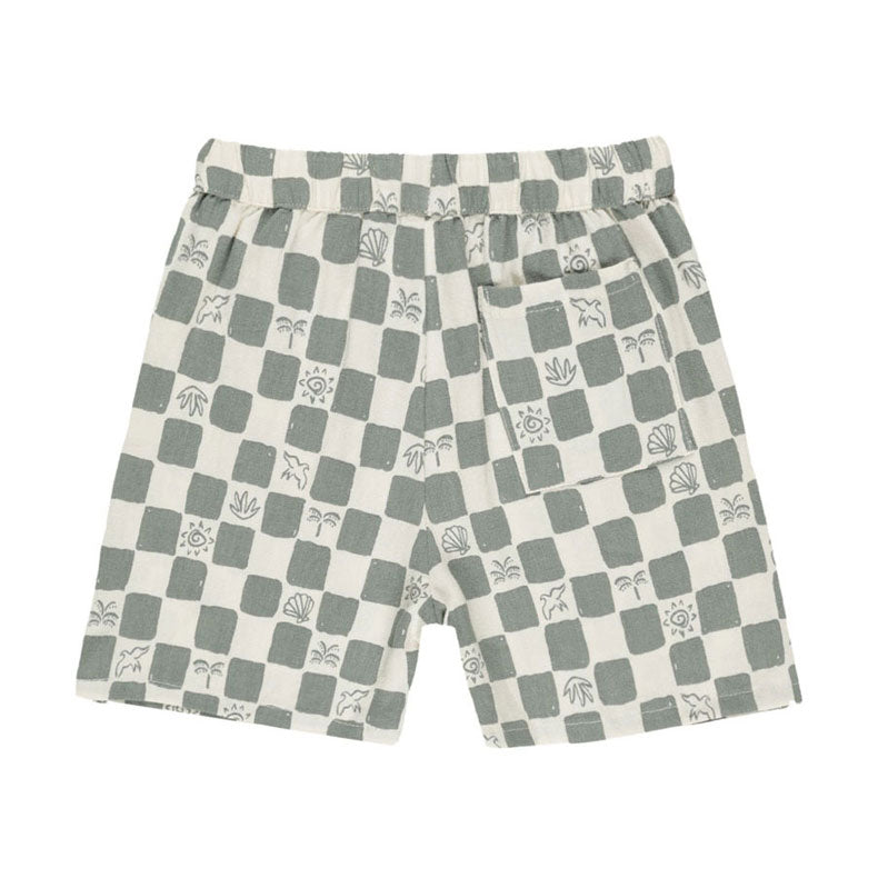 Rylee and Cru Natural Coastal Check Perry Short