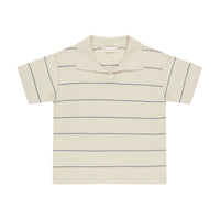 Rylee and Cru Blue Stripe Chandler Knit Polo