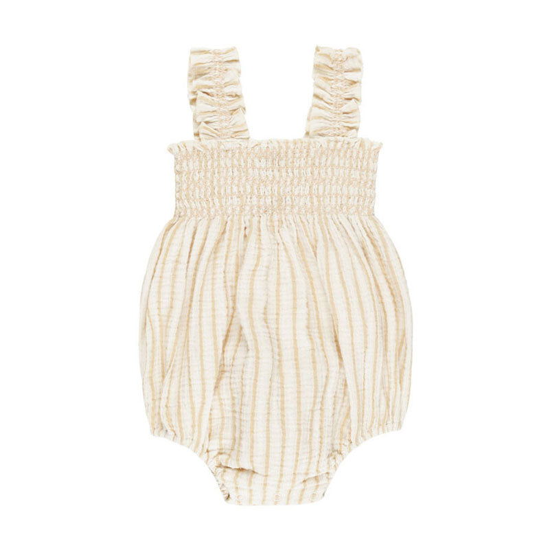 Rylee and Cru Marigold Stripe Julia Romper