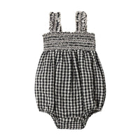Rylee and Cru Black Check Julia Romper