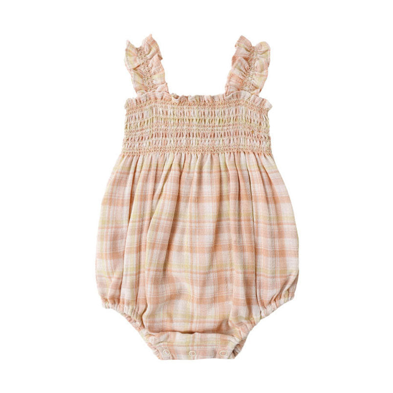 Rylee and Cru  Summer Plaid Julia Romper