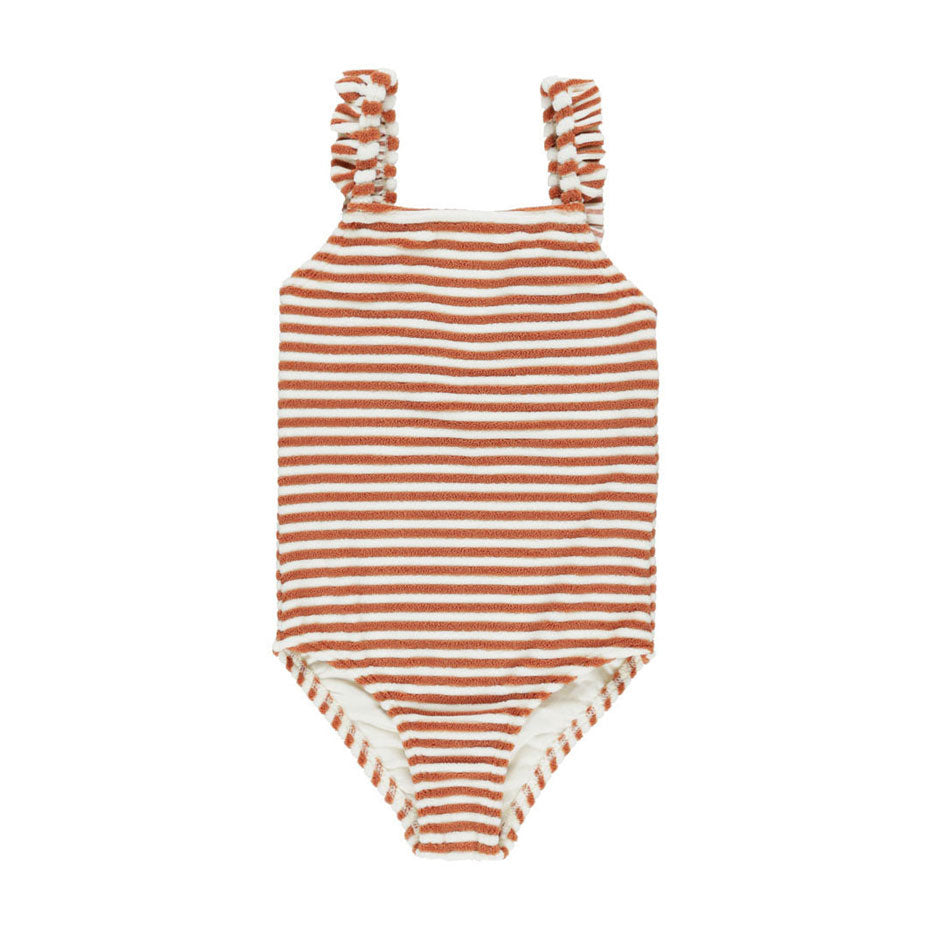 Rylee and Cru Poppy Stripe Positano One-Piece