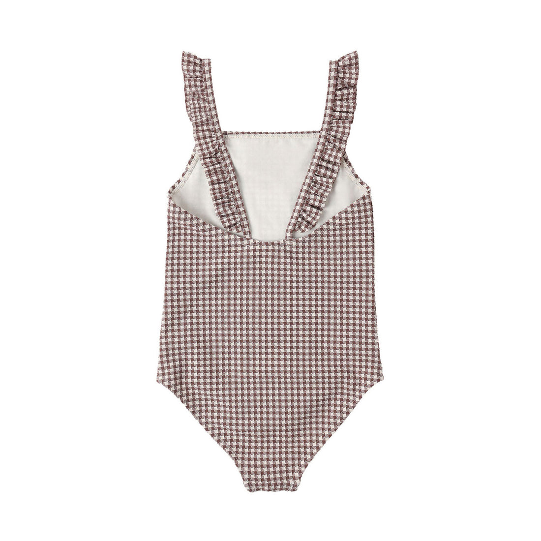 Rylee and Cru  Chocolate Houndstooth Positano One-Piece