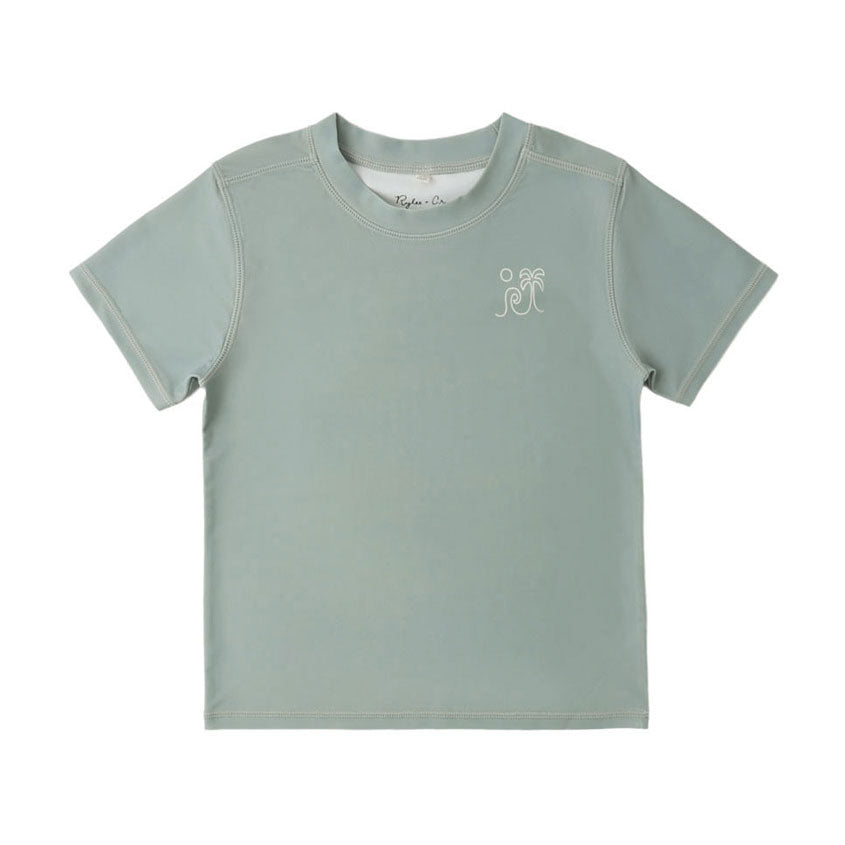 Rylee and Cru  Sea Green Short Sleeve Rashguard