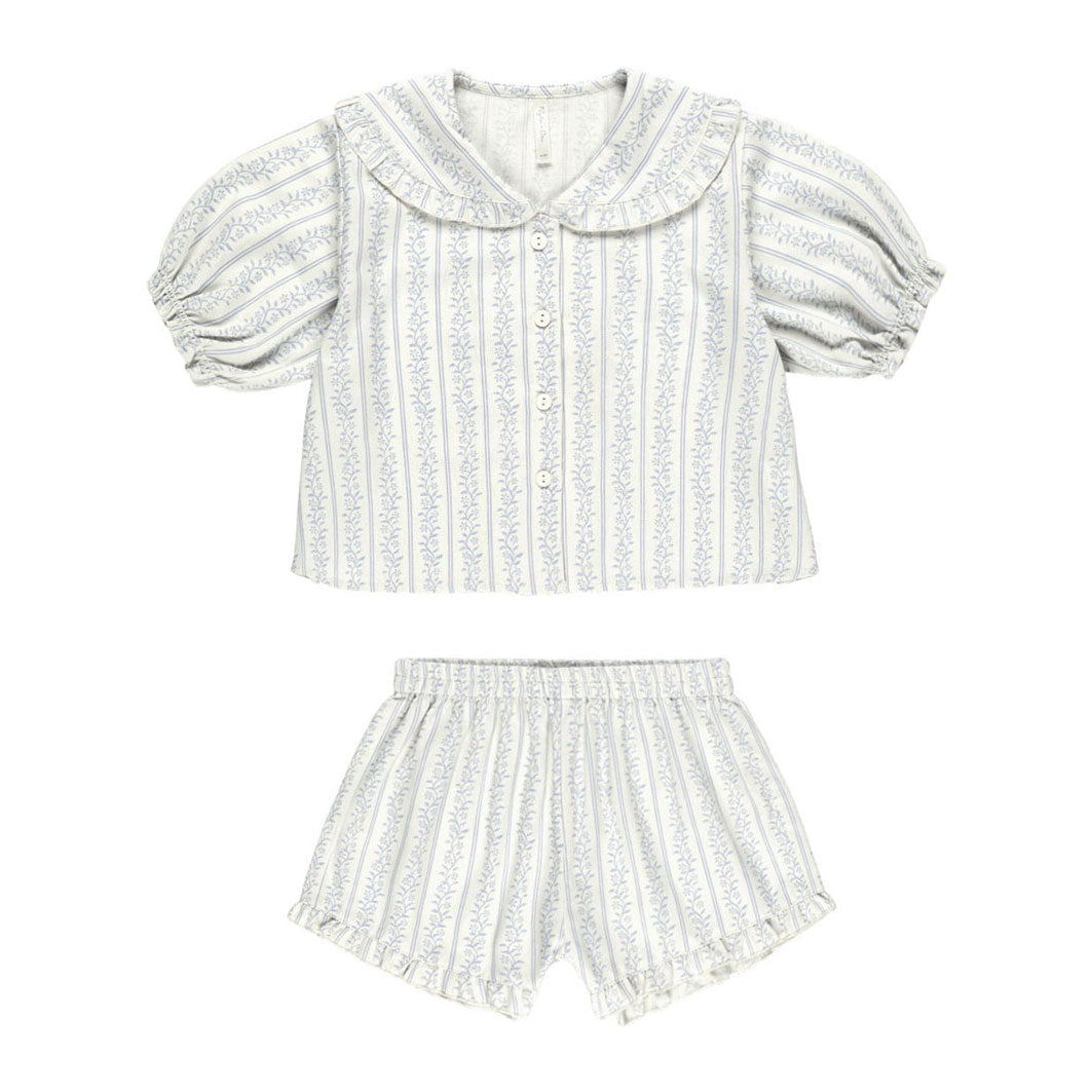 Rylee and Cru Blue Vines Delilah Pajama Set