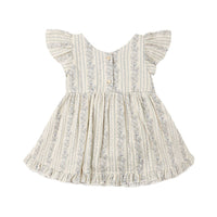 Rylee and Cru  Natural Blue Floral Lila Romper