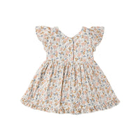 Rylee and Cru  Ivory Flower Field Lila Romper